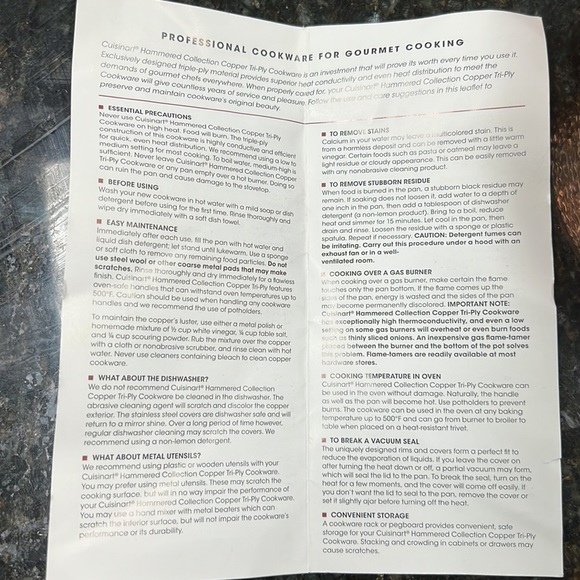 Cookware Cuisinart Hammered Collection Copper Tri-Ply. Bloomingdale’s Exclusive - Picture 6 of 7